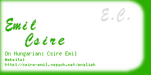 emil csire business card